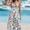 Clearance * Floral Print Surplice Neck Cami Maxi Dress Popular