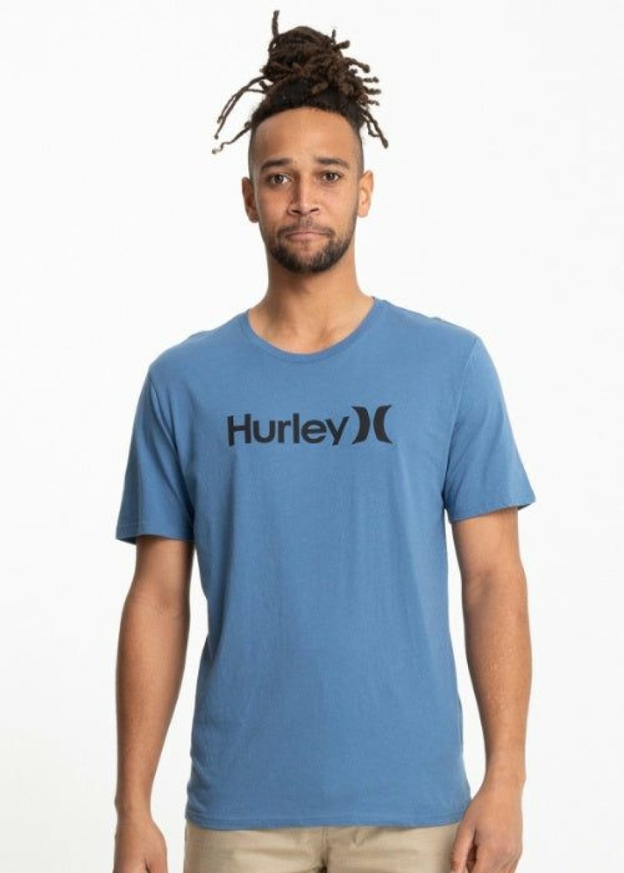 Clearance * Hurley Everyday Washed Seasonal O&O Solid Tee Cheap Medium Blue