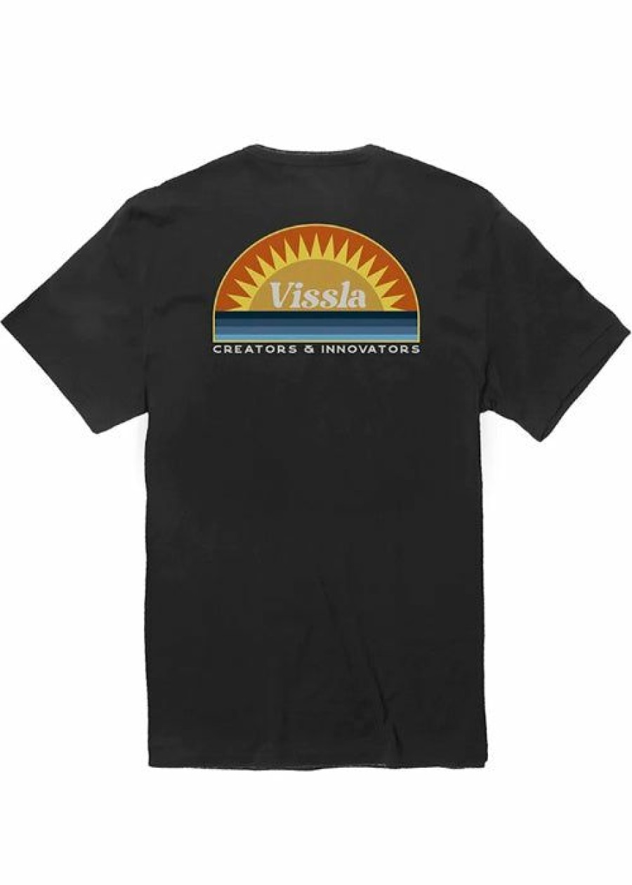 New * Vissla Sunsets Vintage Pkt Tee Best Sale Black