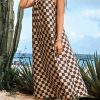 Best * Jazmyne Checkered Backless Slip Dress Hot Selling