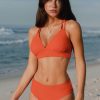 Wholesale * Emerge Strappy Cross Back Bikini Top & Mid Rise Classic Hipster Bikini Set Exactly Discount