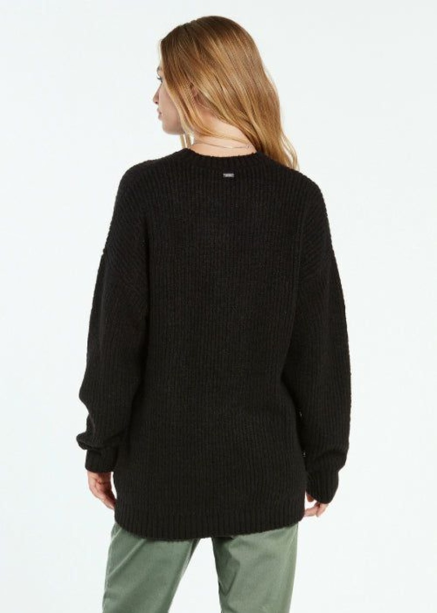 New * Volcom Fresh Fuzz Sweater Online Sale Black