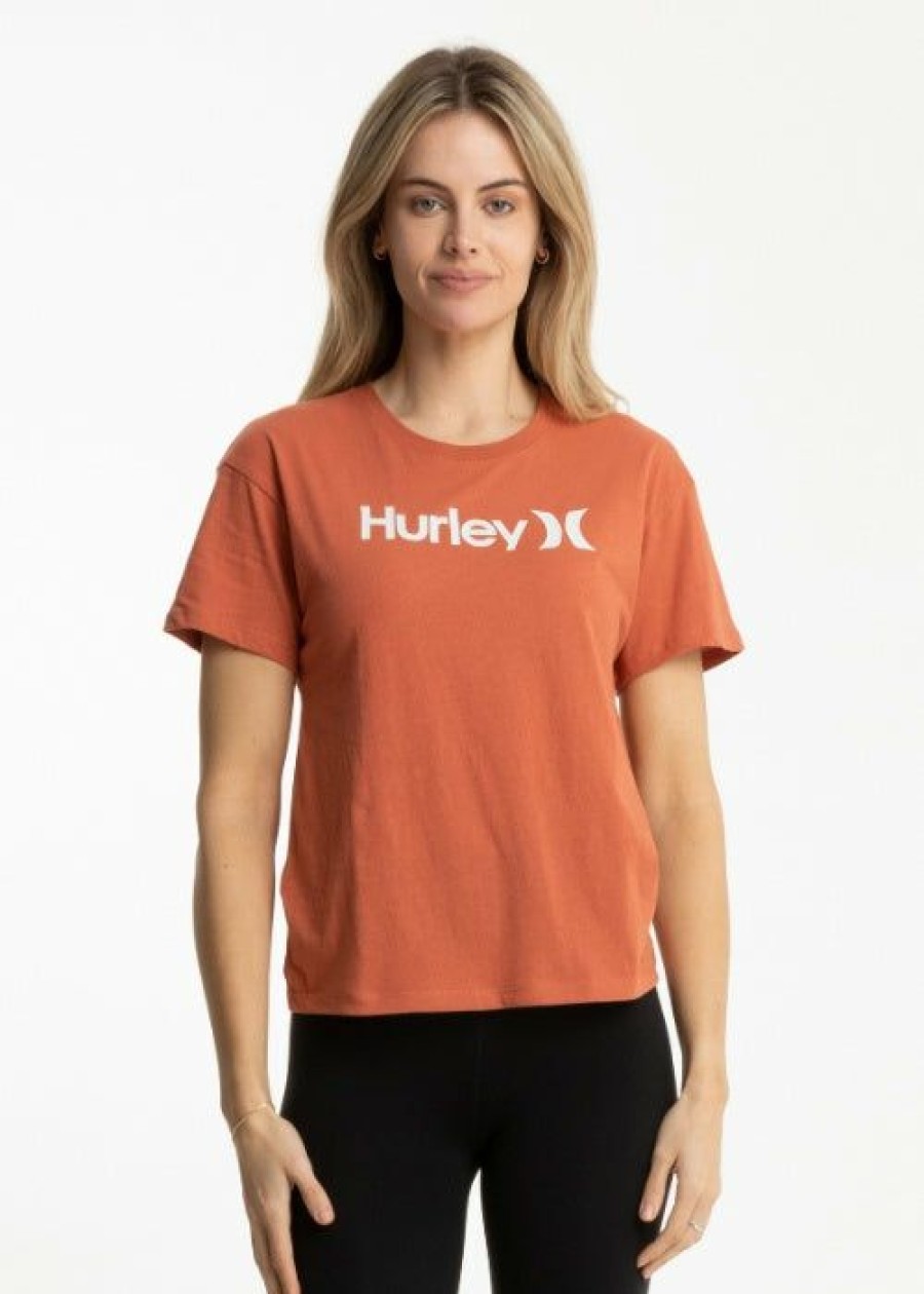 Online * Hurley O&O Seasonal Tee Premium Mineral Red