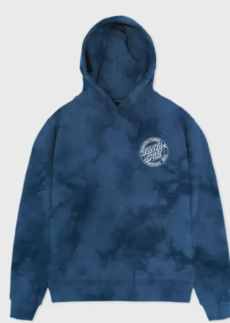 Best * Santa Cruz Mfg Dot Hoody Exclusive Vintage Blue Tie Dye