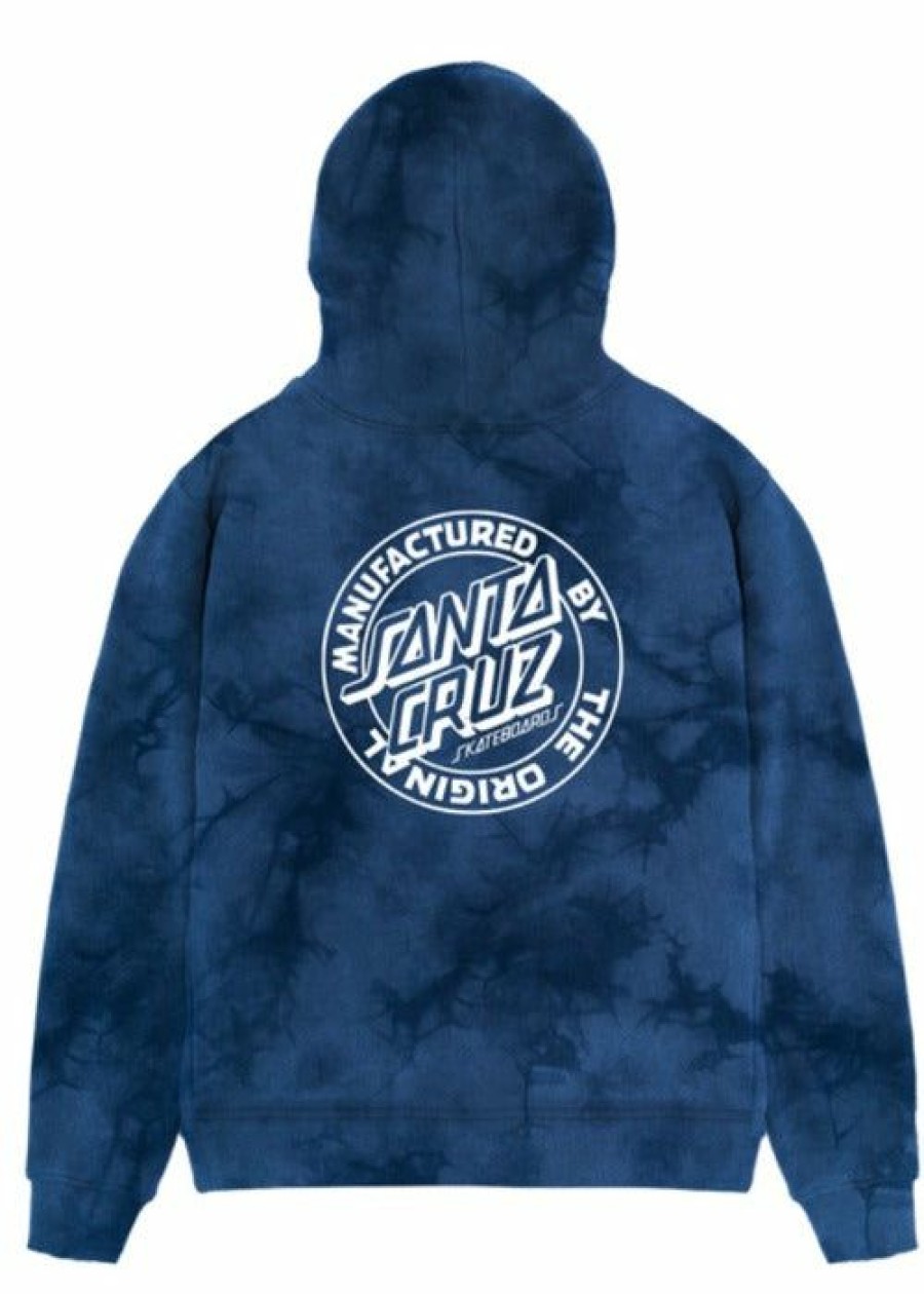 Best * Santa Cruz Mfg Dot Hoody Exclusive Vintage Blue Tie Dye