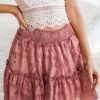 Online * Floral Jacquard Smocked Mini Skirt Cheap