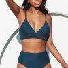 Wholesale * Marsala Nail Blue Twist High Waisted Bikini Excellent Quality