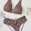 Best * Rib Plunging Bralette & Leopard Print Bikini Set Exclusive