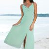 Wholesale * X Madison Beach Wedding Romance Leg-Slit Midi Dress Flash Sale