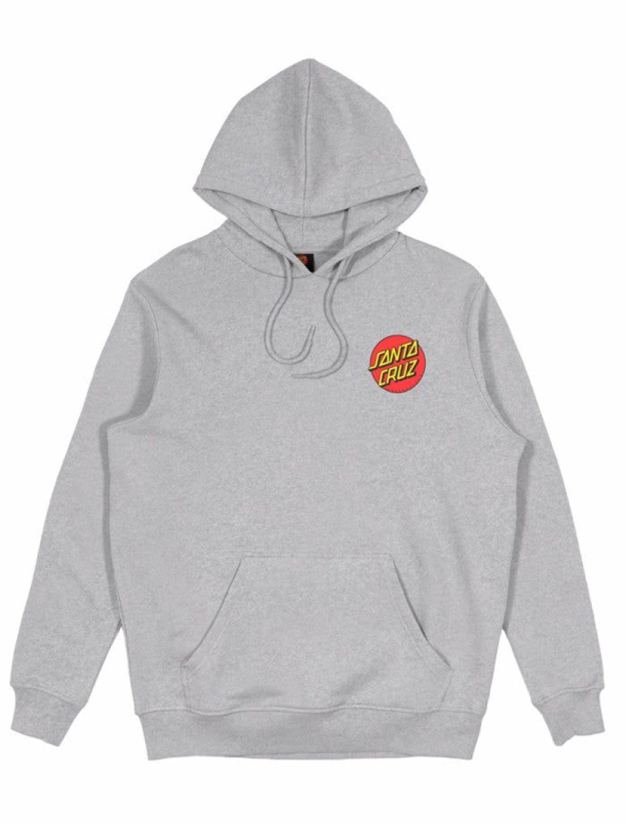 Clearance * Santa Cruz Classic Dot Chest Hoody Classical Grey Marle