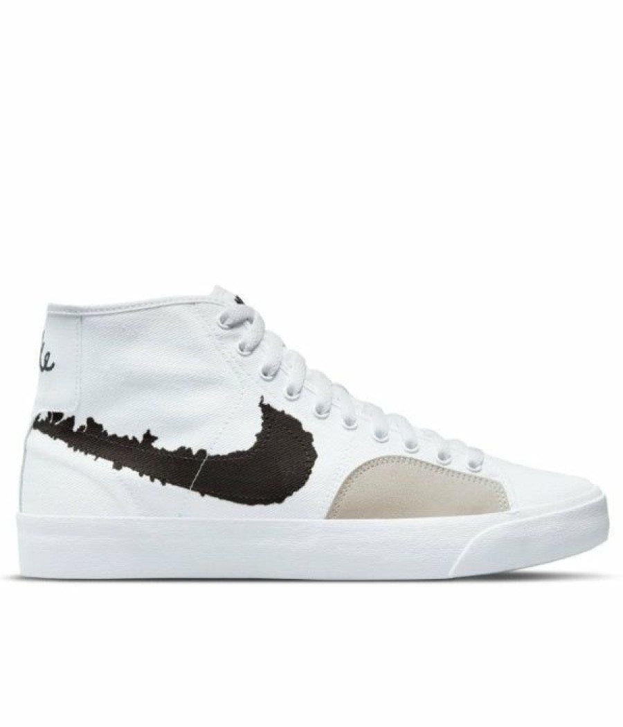 Clearance * Nike Sb Blazer Court Mid Premium Top Sell White/Black-White (100)