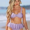 Clearance * Knotted Bralette & Flounce Bikini Set Flash Sale