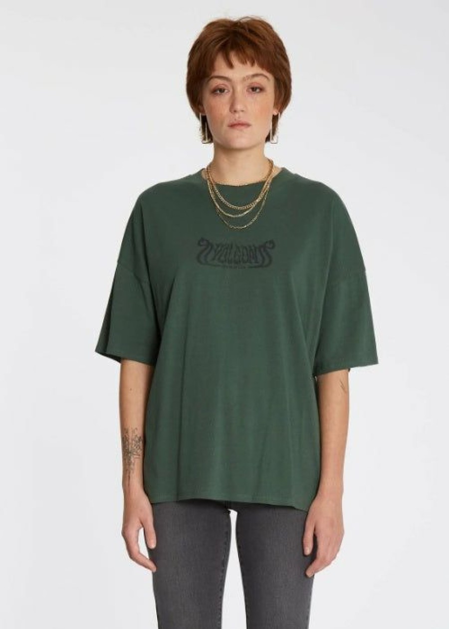 Clearance * Volcom Voltrip Tee Fire Sale Dark Pine