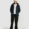 New * Huffer Women'S Classic Down Jacket Popular Herringbone Navy