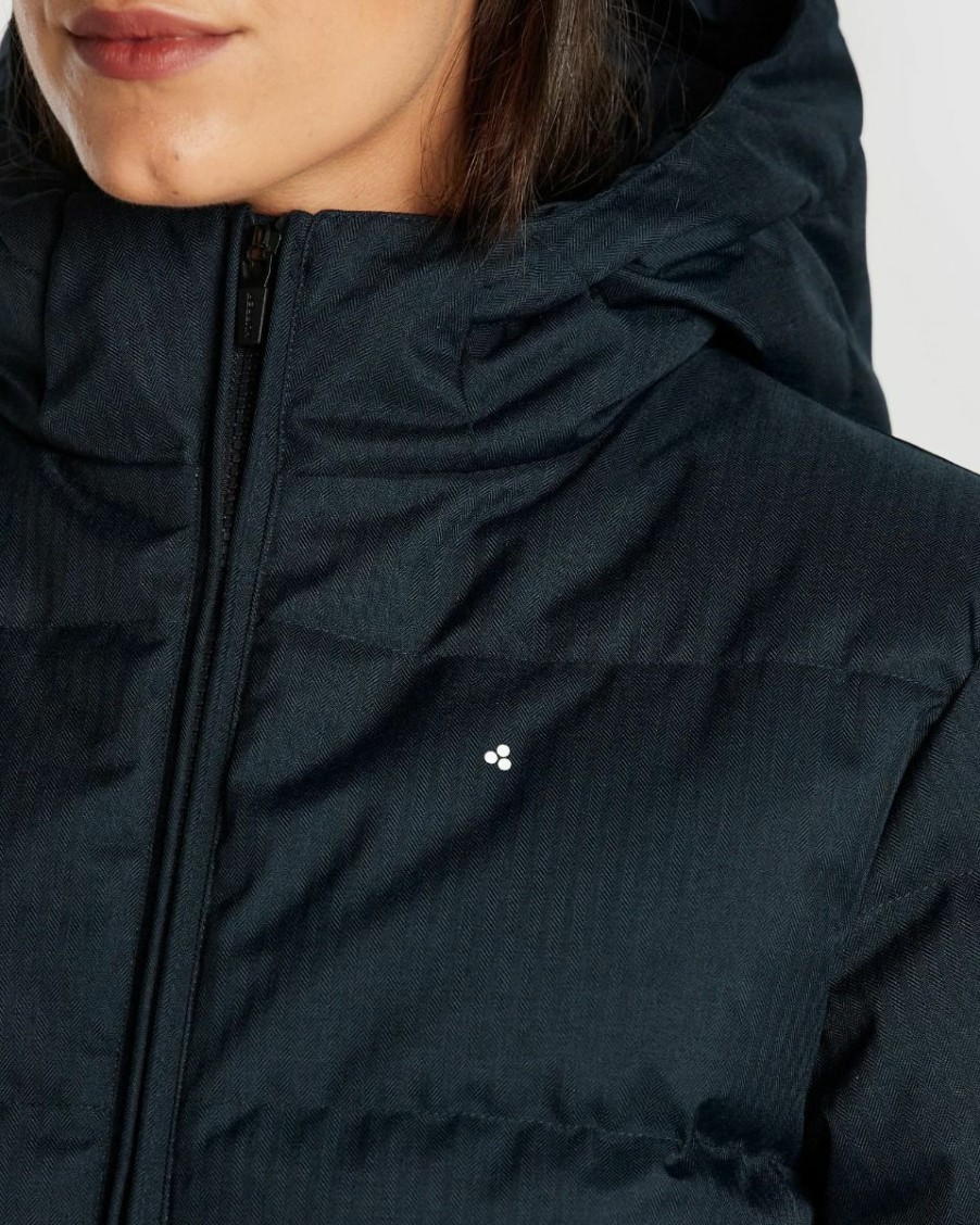 New * Huffer Women'S Classic Down Jacket Popular Herringbone Navy